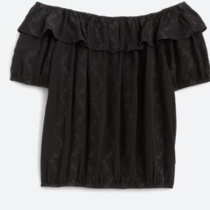 Never been worn off the shoulder black top.